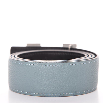 Hermes Box Togo 32mm H Belt 80 Black Ciel 3 of 10