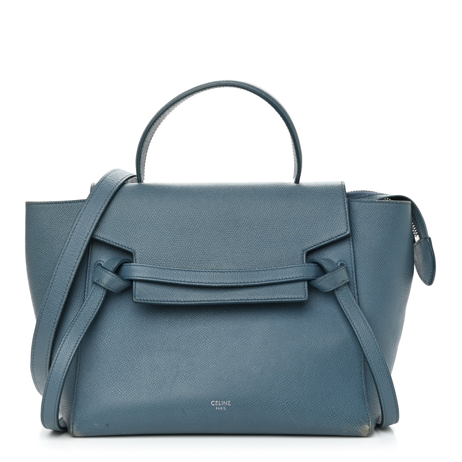 Celine Grained Calfskin Mini Belt Bag Slate Blue 1 of 18