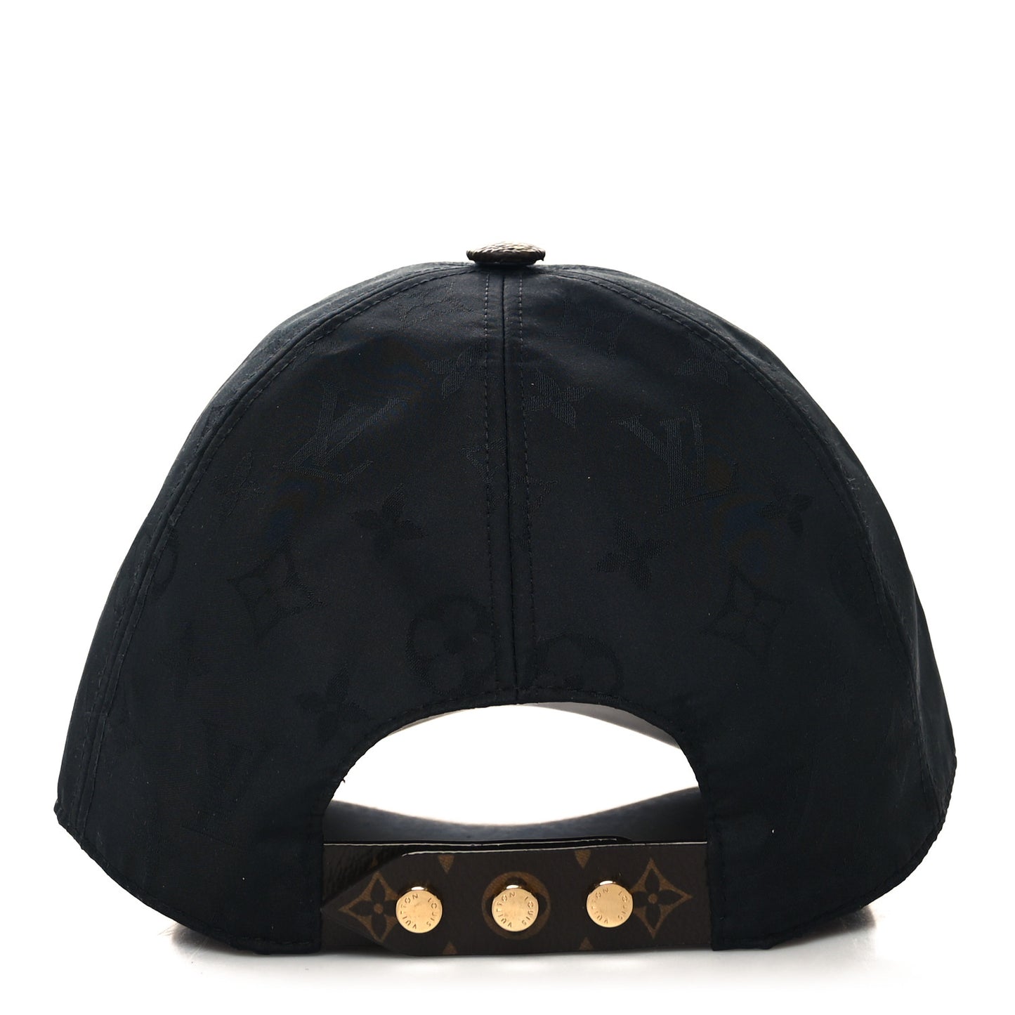 Polyester Silk Monogram LV Get Ready Cap M Black