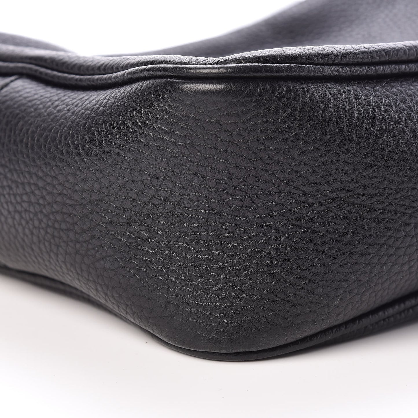 Pebbled Calfskin Small Soho Disco Bag Black
