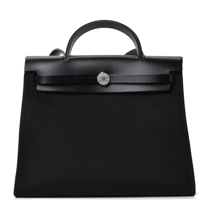 Hermes Toile Vache Hunter Herbag Zip PM 31 Black 1 of 5
