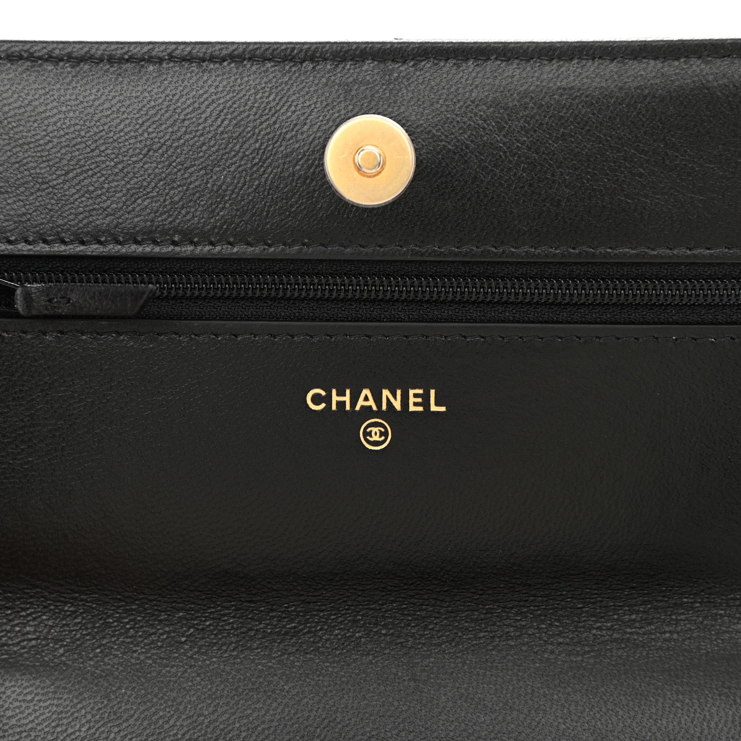 Chanel Goatskin Quilted Chanel 19 Wallet On Chain WOC Black 6 of 10