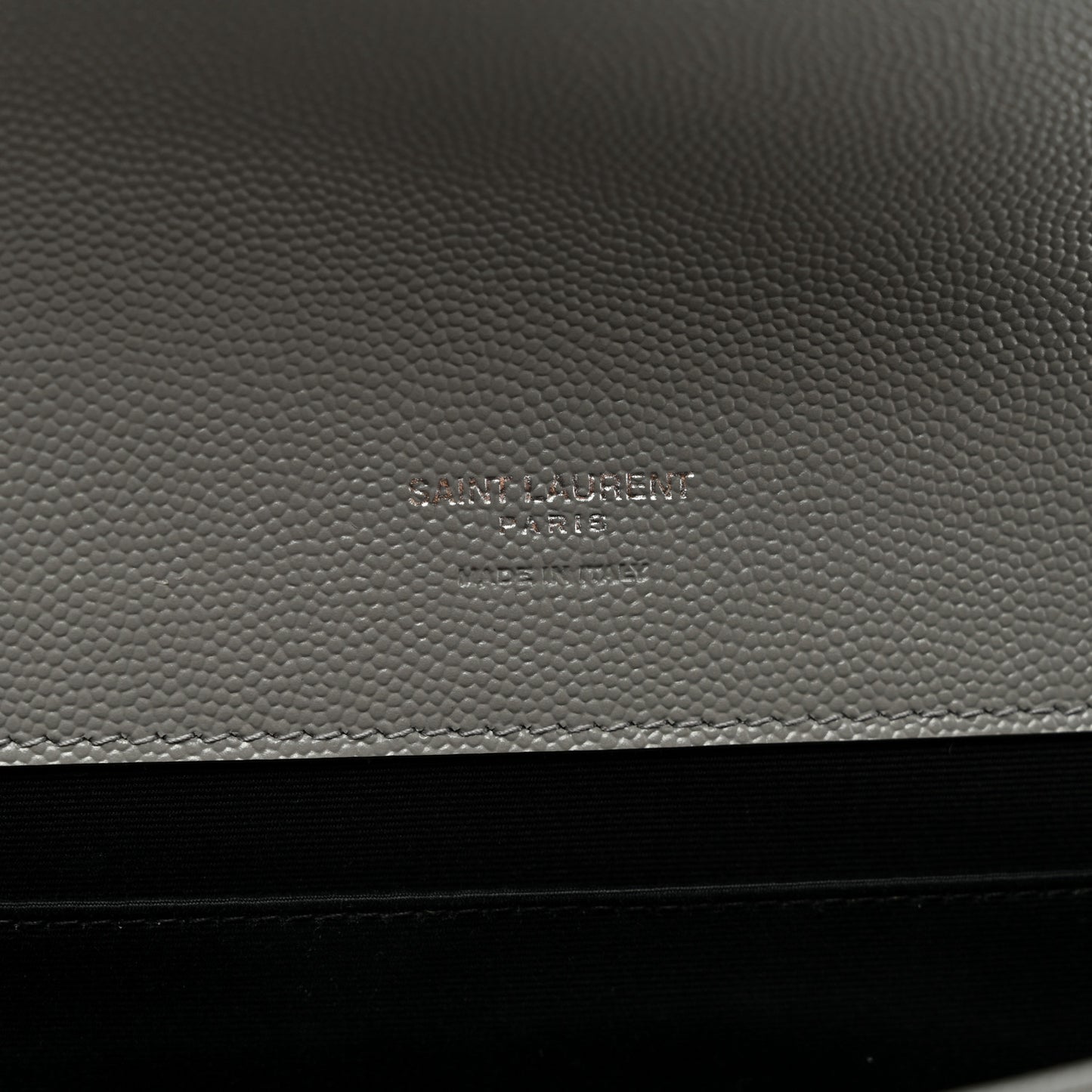 Grain De Poudre Textured Mixed Matelasse Triquilt Monogram Clutch Storm