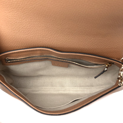 Gucci Pebbled Calfskin Medium Soho Flap Crossbody Camelia 5 of 9