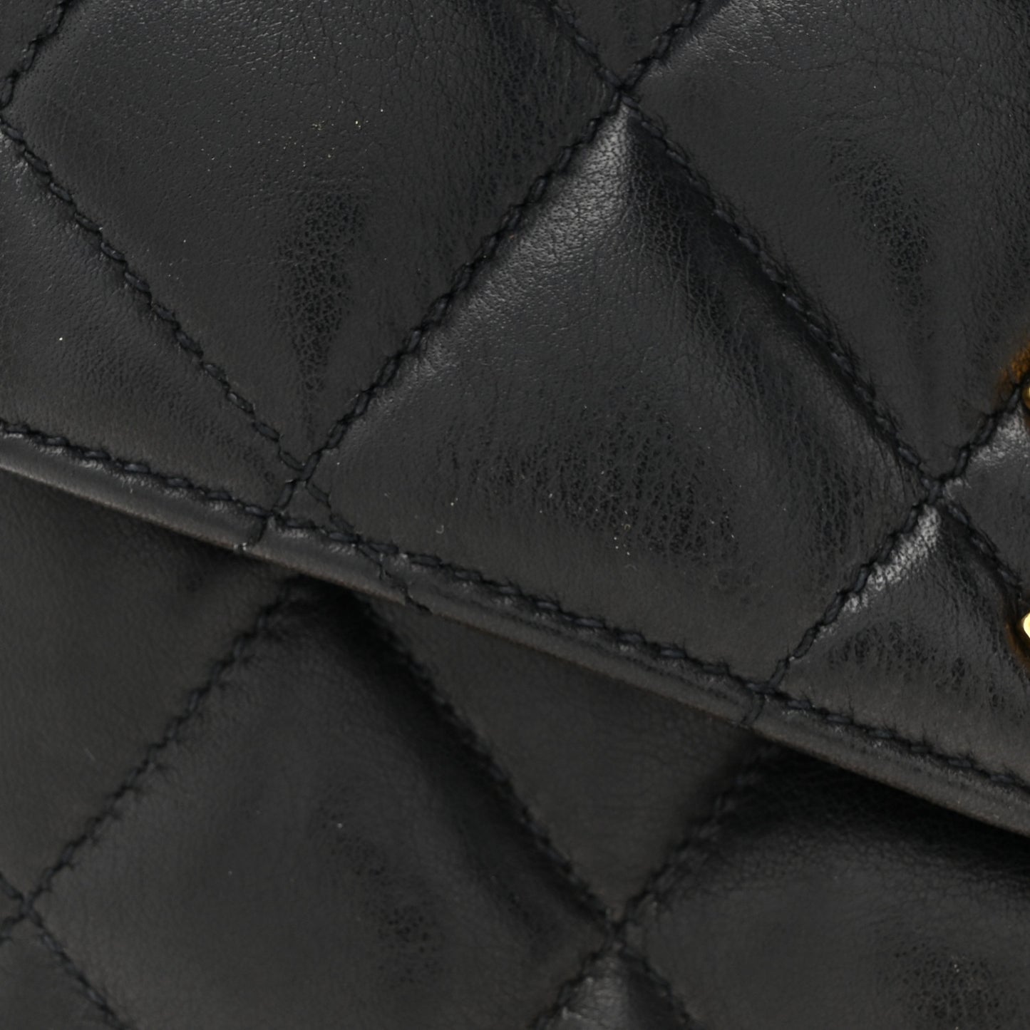 Lambskin Quilted Flap Waist Belt Bag 70 28 Black