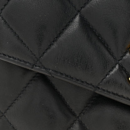 Chanel Lambskin Quilted Flap Waist Belt Bag 70 28 Black 7 of 11