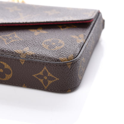 Louis Vuitton Monogram Pochette Felicie Chain Wallet Fuchsia 22 of 23