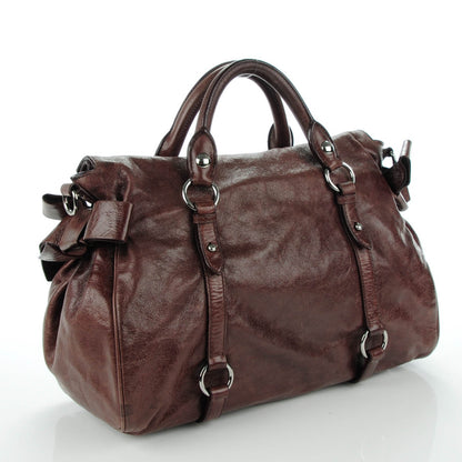 Miu Miu Vitello Lux Medium Bow Bag Fumo 3 of 8