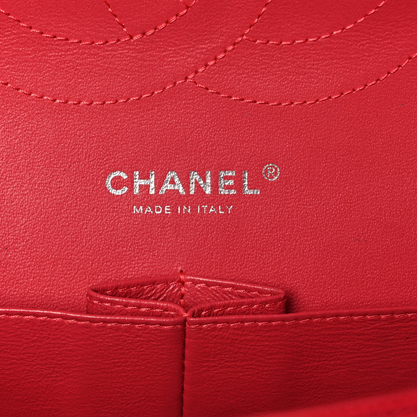 Caviar Quilted Jumbo Double Flap Red