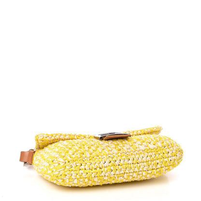 Fendi Woven Straw Baguette Yellow 4 of 9
