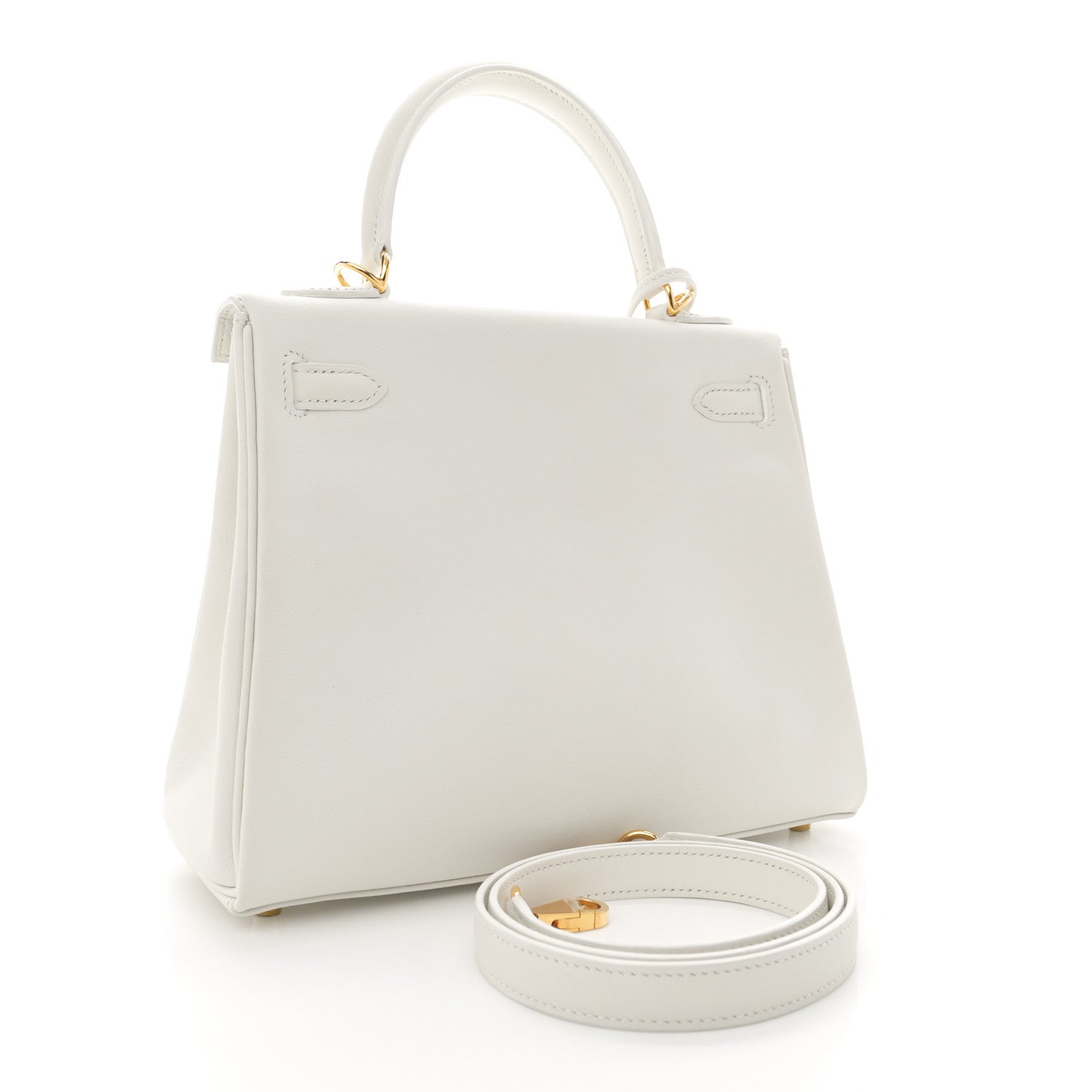 Hermes Swift Kelly Retourne 25 White 3 of 13