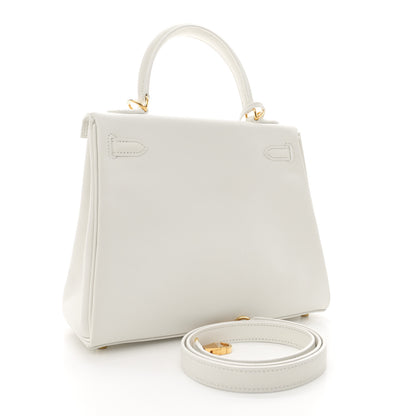 Hermes Swift Kelly Retourne 25 White 3 of 13