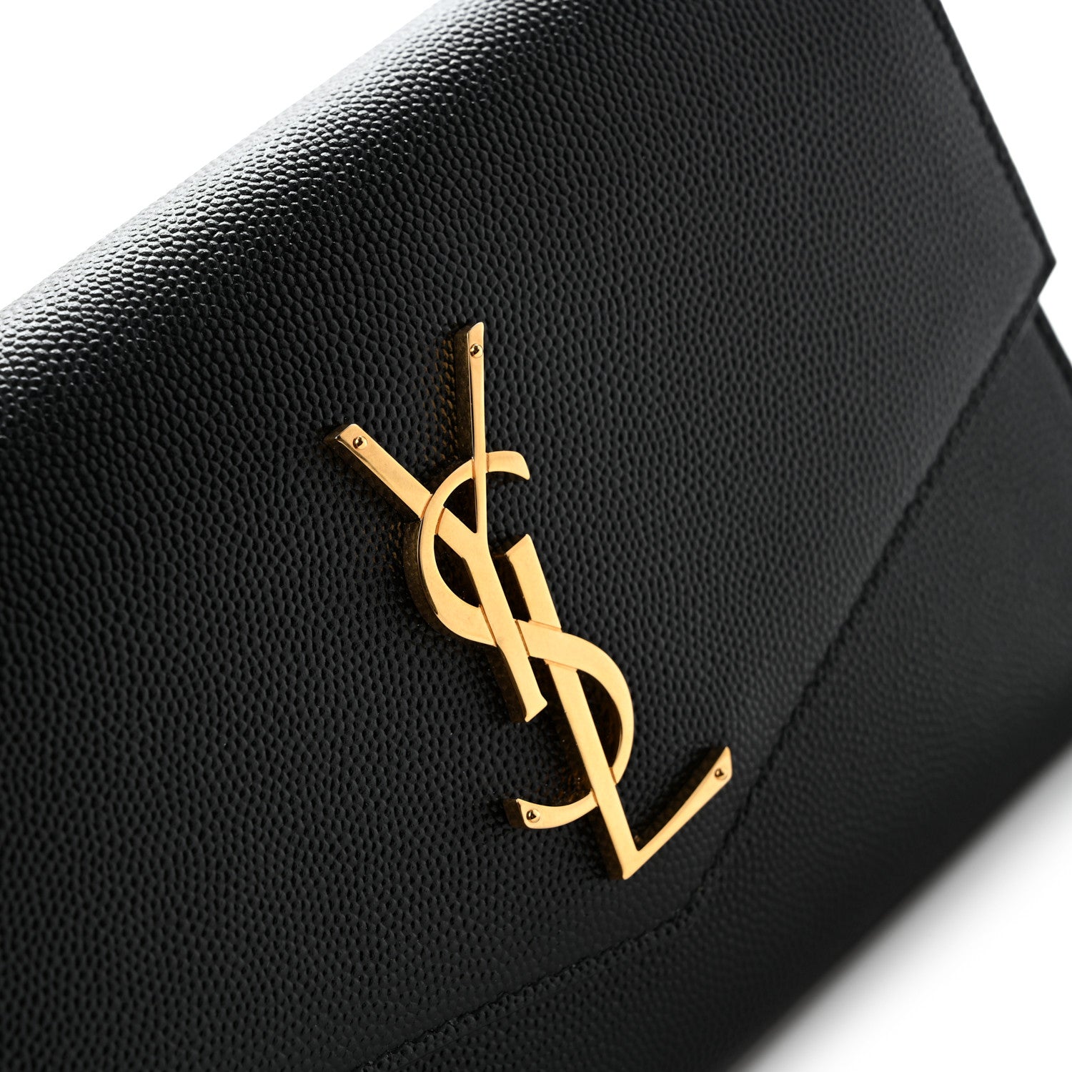 Saint Laurent Grain de Poudre Uptown Chain Wallet Black 10 of 11