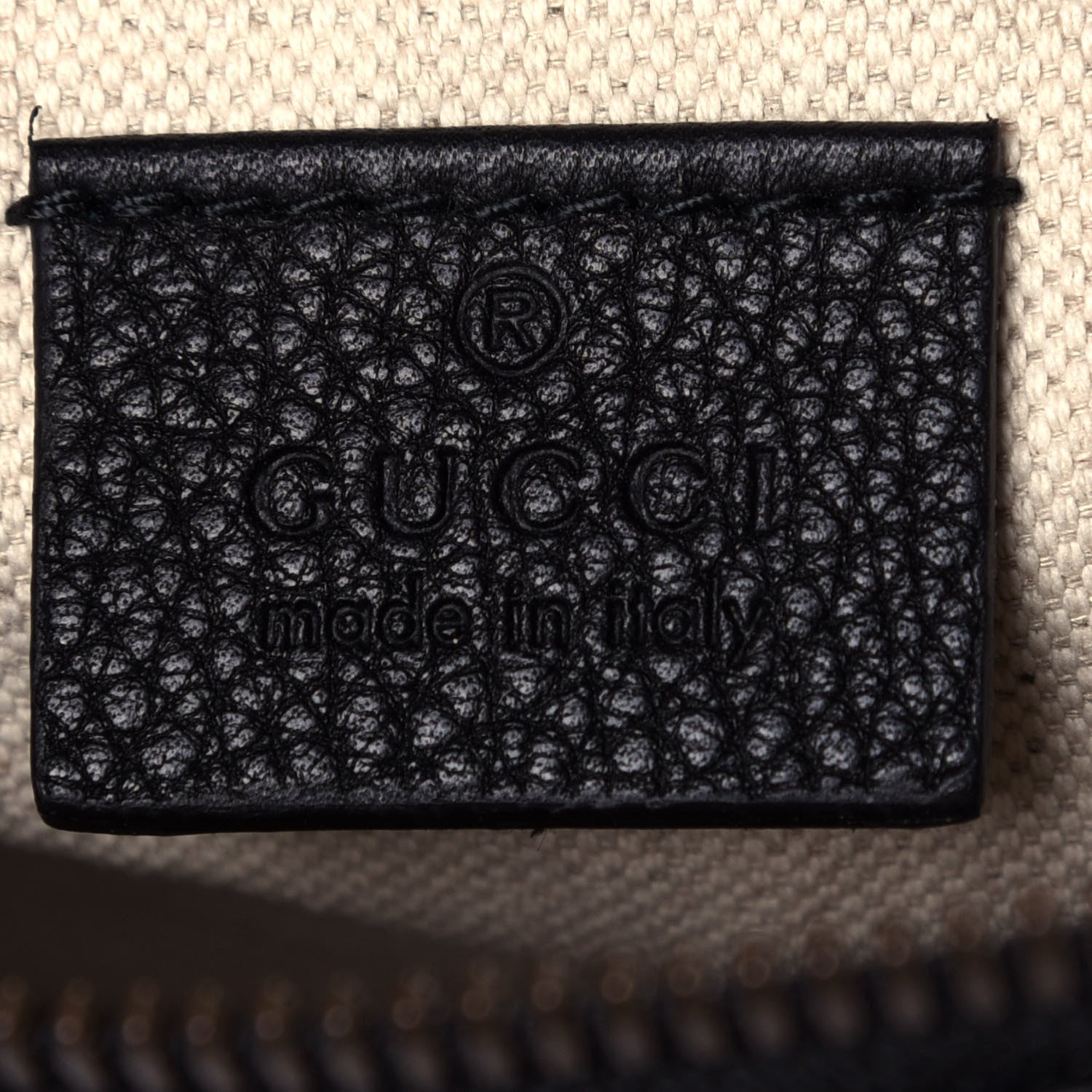 Gucci Grained Calfskin Small Logo Belt Bag Black 5 of 11