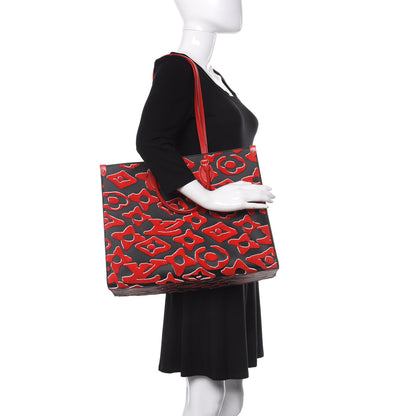 Louis Vuitton X UF Tufted Monogram Onthego GM Black Red 2 of 11