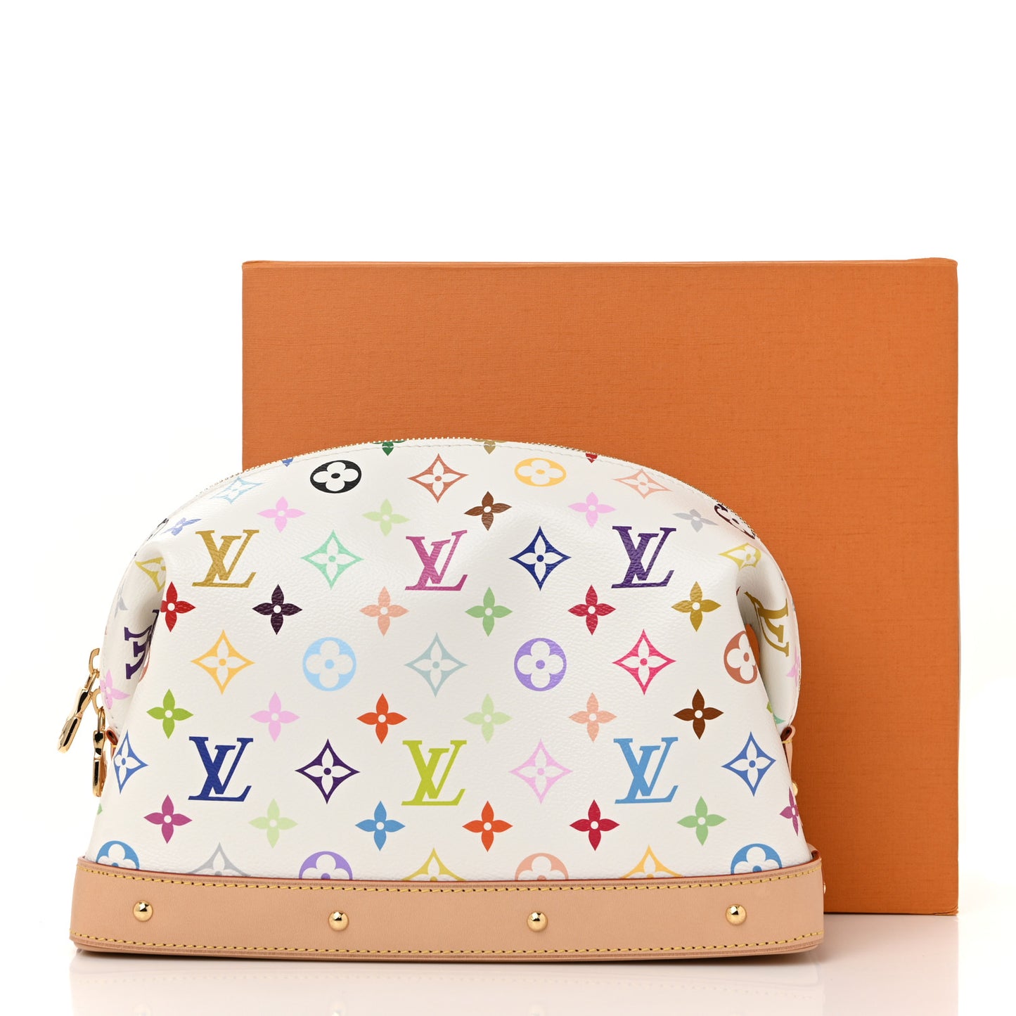 LV x TM Monogram Multicolor Cosmetic Pouch GM White