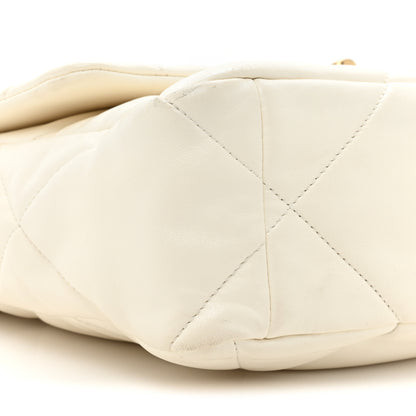 Chanel Lambskin Quilted Large Chanel 19 Flap White 9 of 13