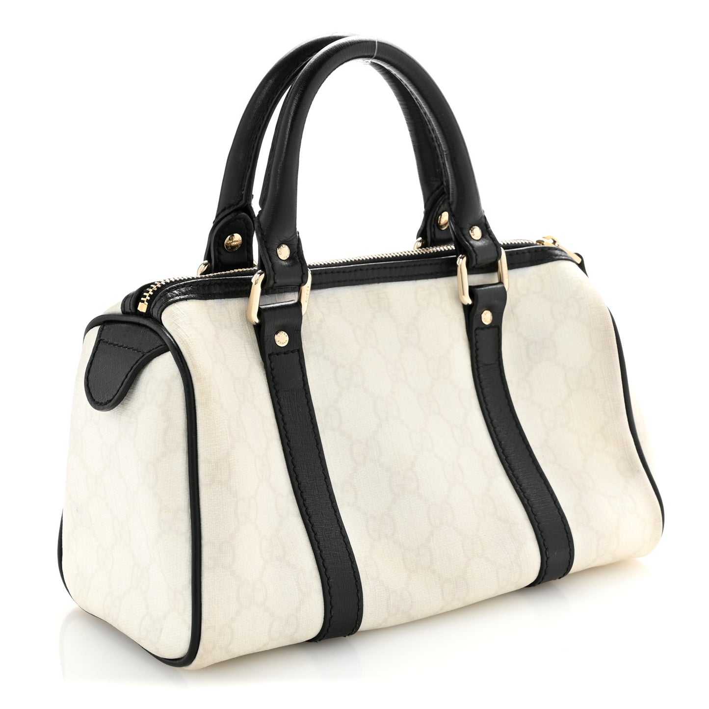 GG Plus Monogram Small Joy Boston White Black