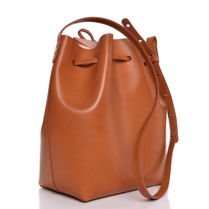 Mansur Gavriel Vegetable Tanned Calfskin Bucket Bag Cammello Ballerina 3 of 6