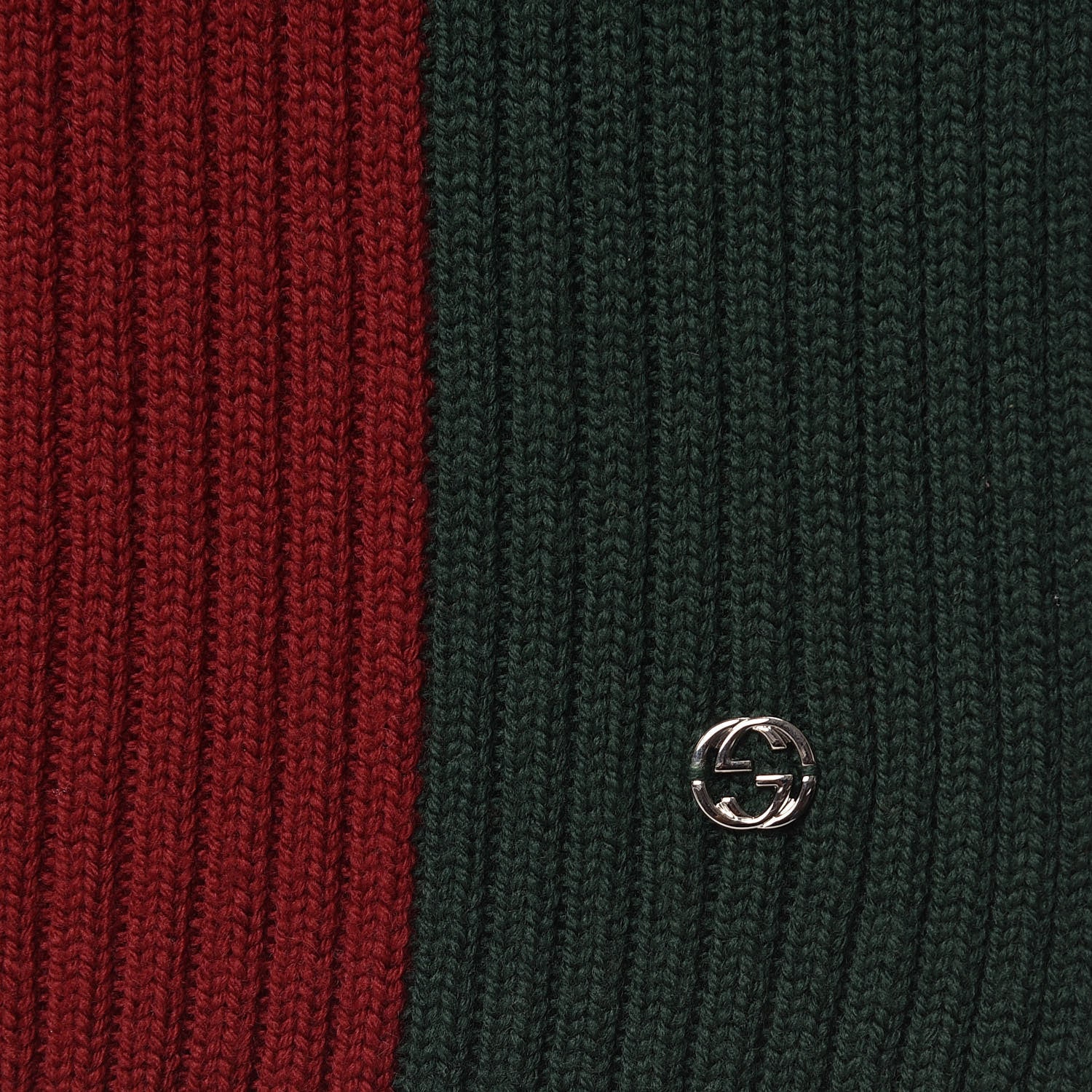 Gucci Wool Ribbed Knit Stripe Scarf 5 of 5