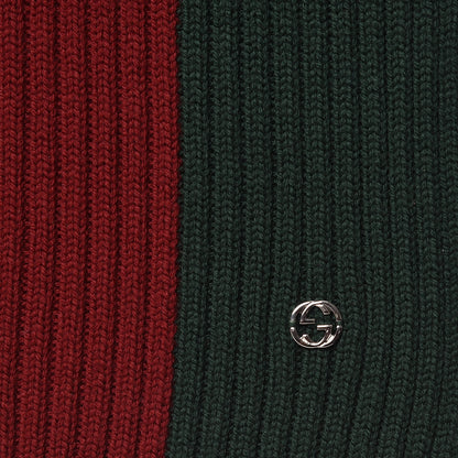 Gucci Wool Ribbed Knit Stripe Scarf 5 of 5