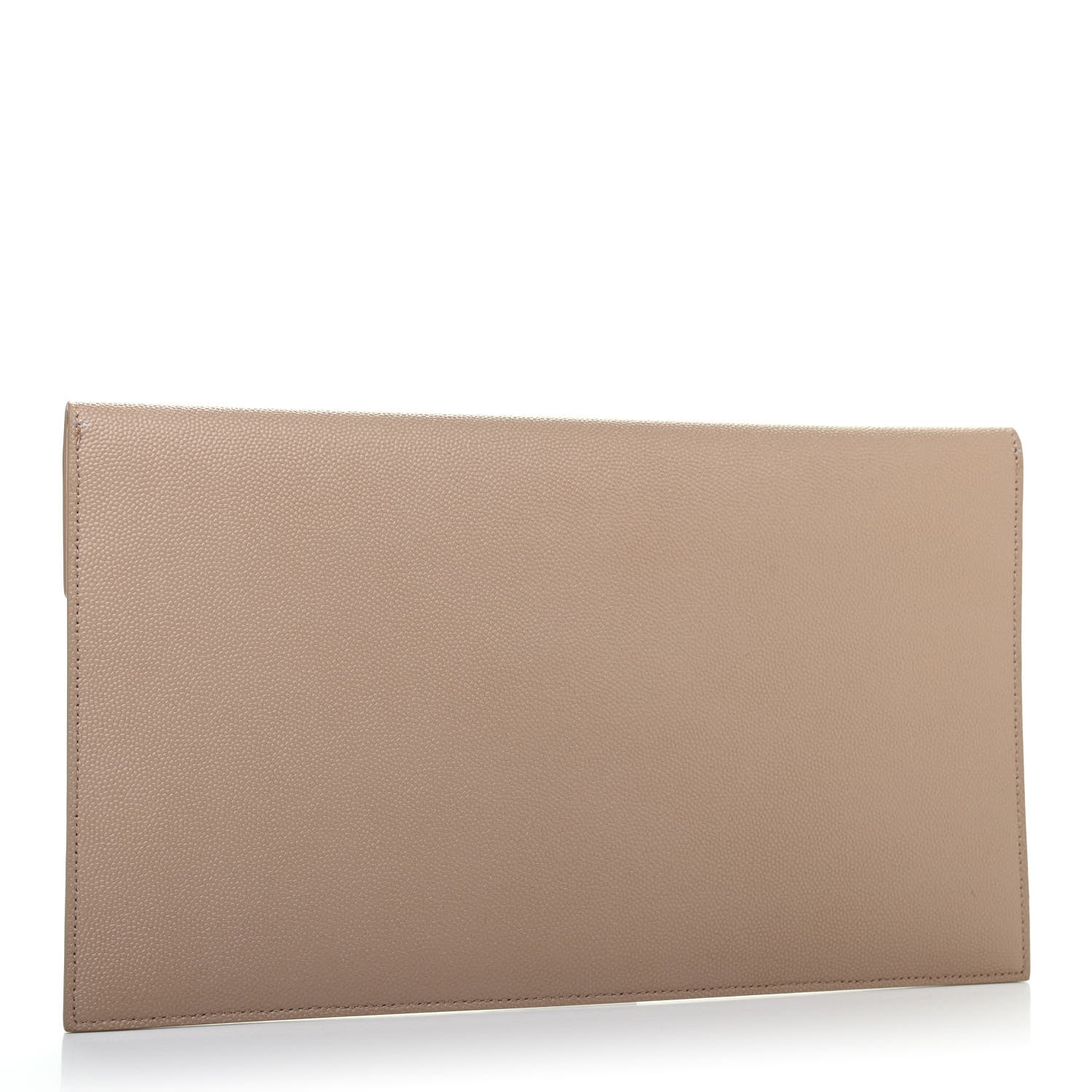 Saint Laurent Grain De Poudre Uptown Pouch Dark Beige 2 of 4