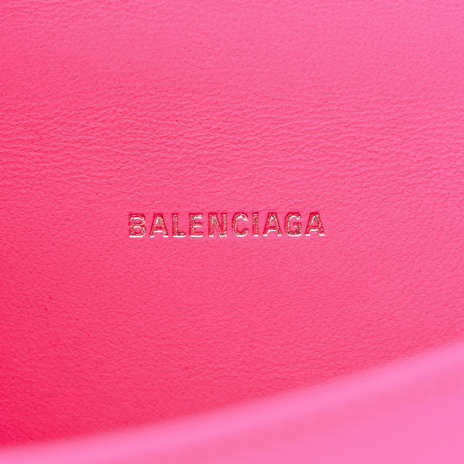 Balenciaga Shiny Box Calfskin Hourglass Top Handle Bag XS Fluo Pink 6 of 16
