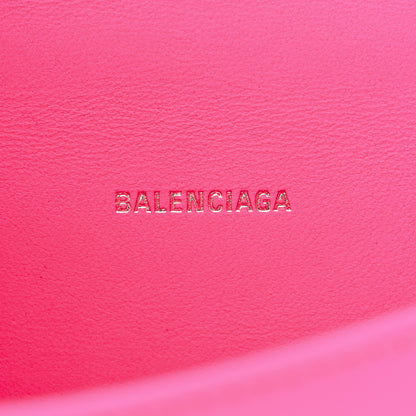 Balenciaga Shiny Box Calfskin Hourglass Top Handle Bag XS Fluo Pink 6 of 16