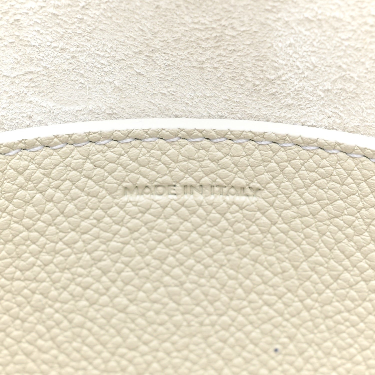 Celine Grained Calfskin Small Cuir Triomphe Bucket Bag White 6 of 11