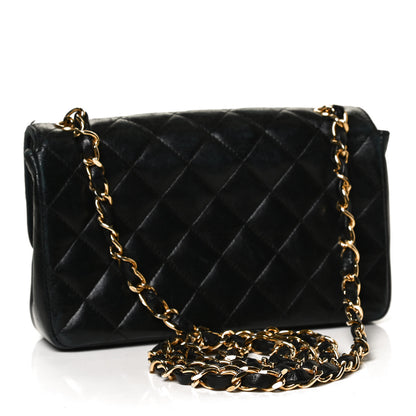 Chanel Lambskin Quilted Mini Rectangular Flap Black 2 of 8