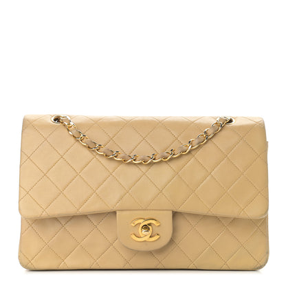 Chanel Lambskin Quilted Medium Double Flap Beige 1 of 14