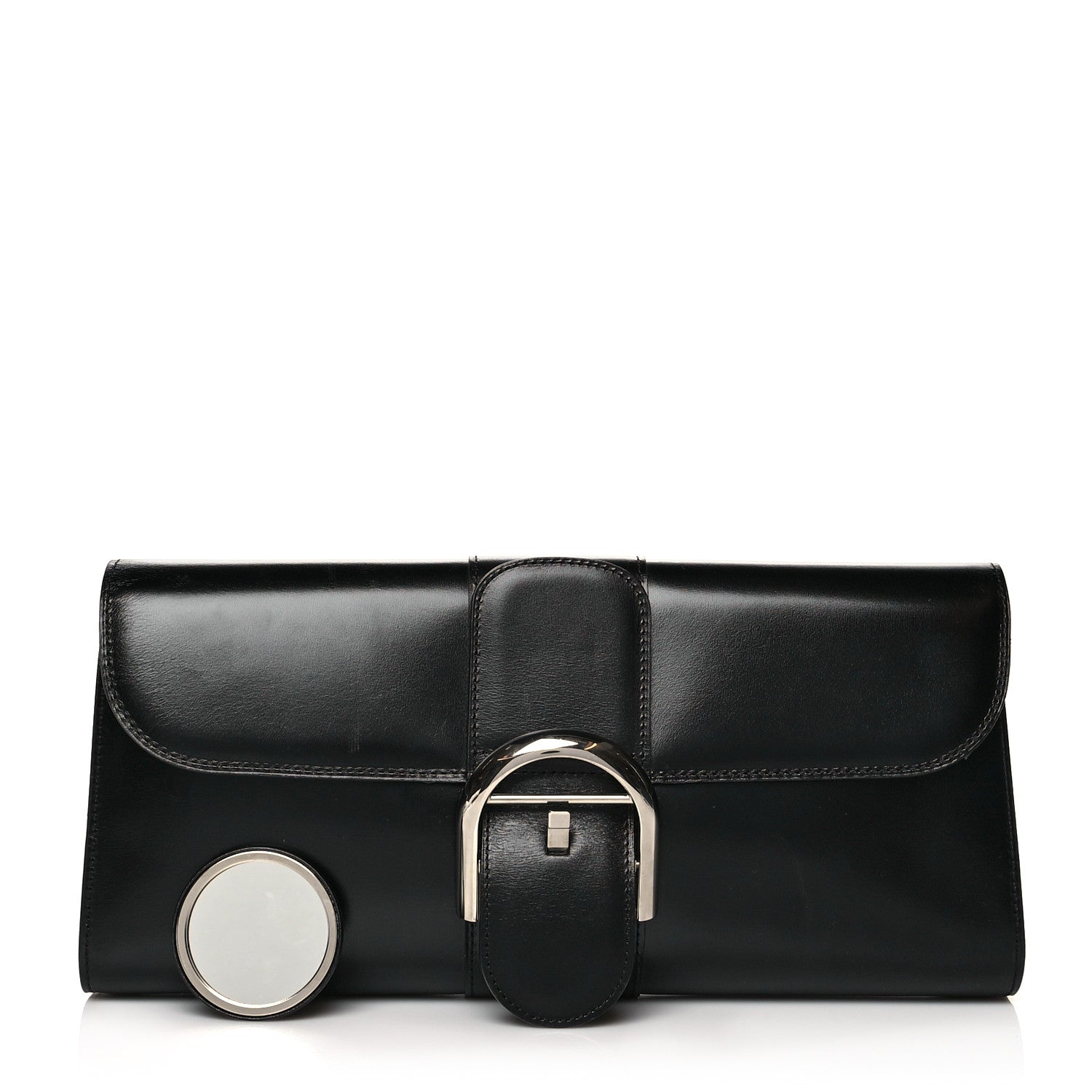 Delvaux Box Calfskin Brillant Clutch Black 1 of 9