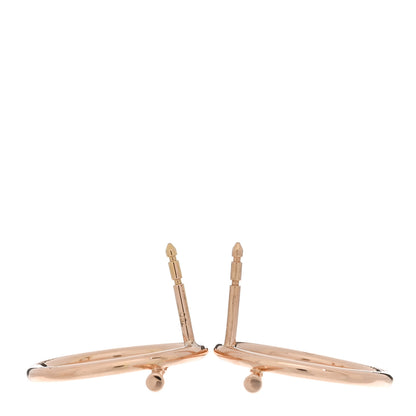 Hermes 18K Rose Gold MM Echappee Earrings 3 of 4