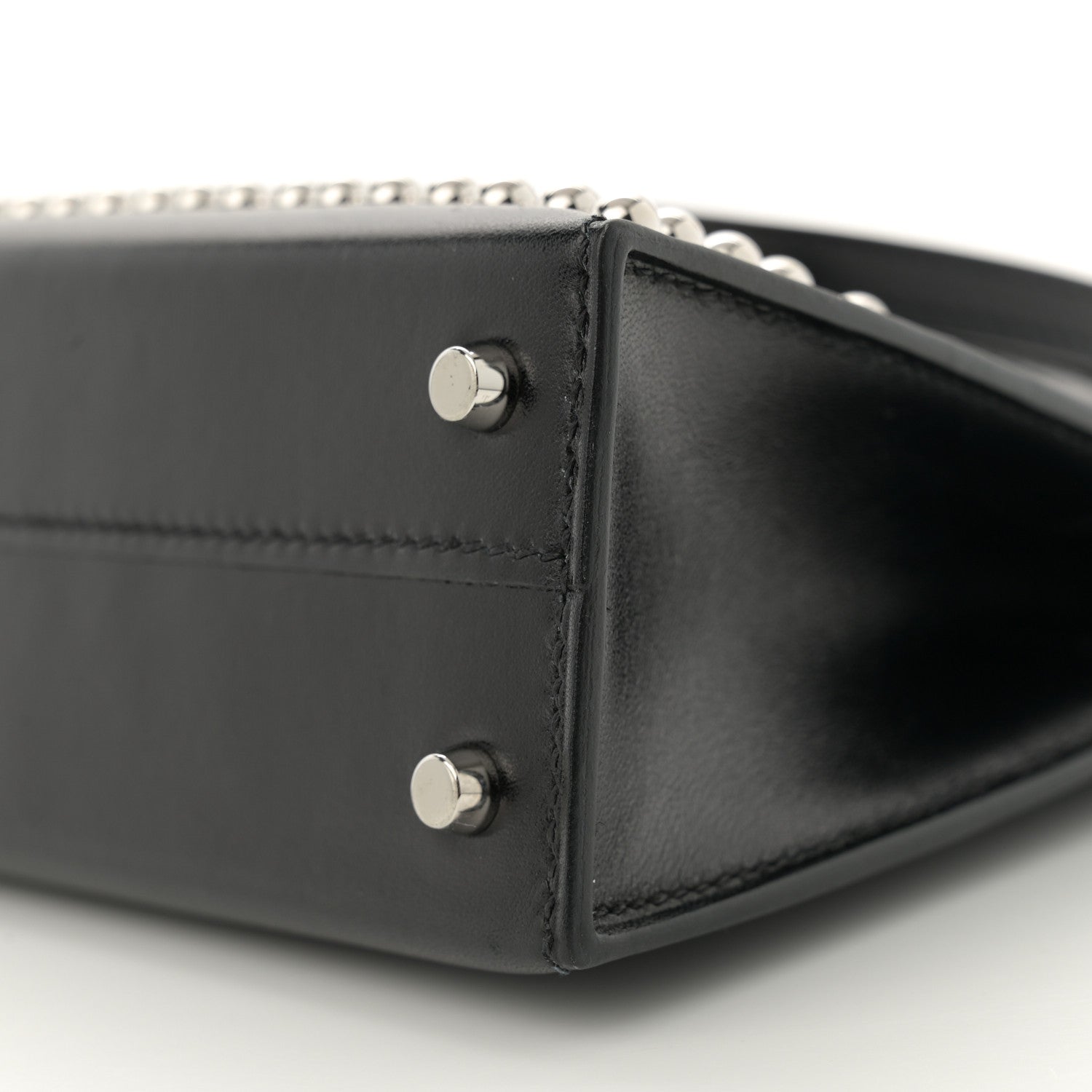 Hermes Box Studded Clouté Mini Kelly Sellier 20 Black 10 of 11