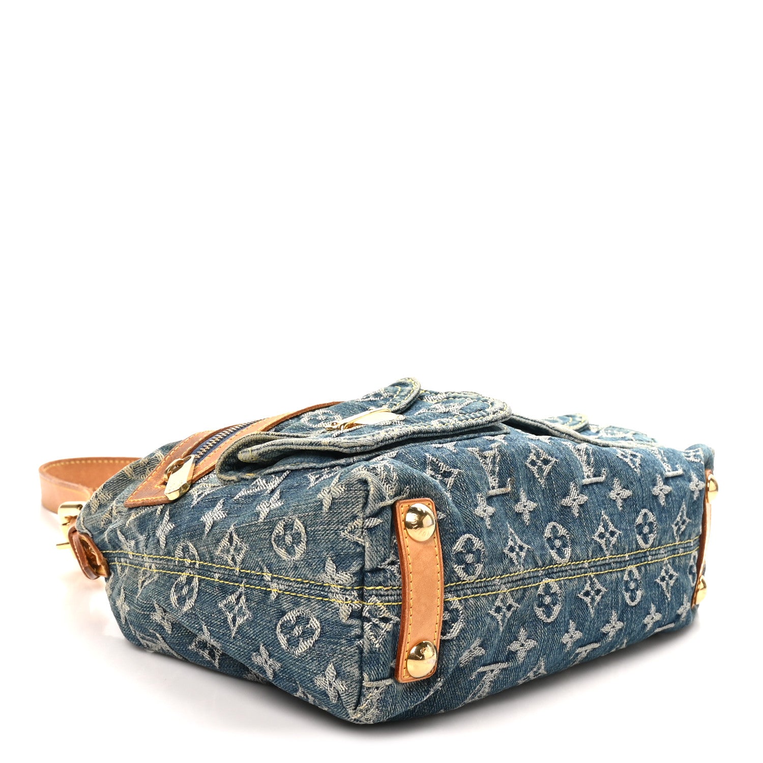 Louis Vuitton Monogram Denim Baggy PM Blue Blue 4 of 12