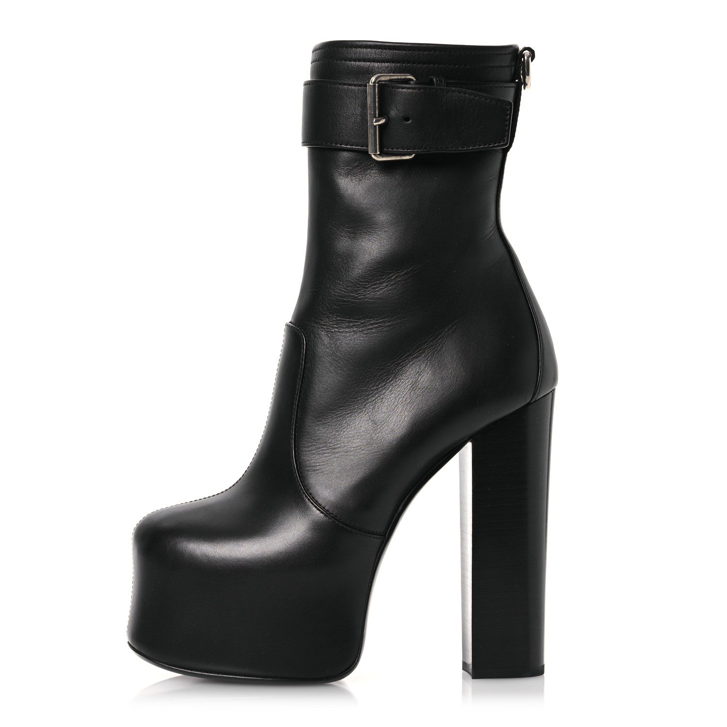 Saint Laurent Calfskin Mina Boots 95 38.5 Black 1 of 10