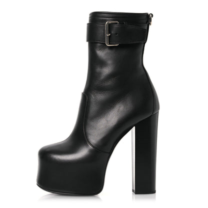 Saint Laurent Calfskin Mina Boots 95 38.5 Black 1 of 10