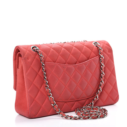 Chanel Iridescent Caviar Quilted Medium Double Flap Red 2 of 15