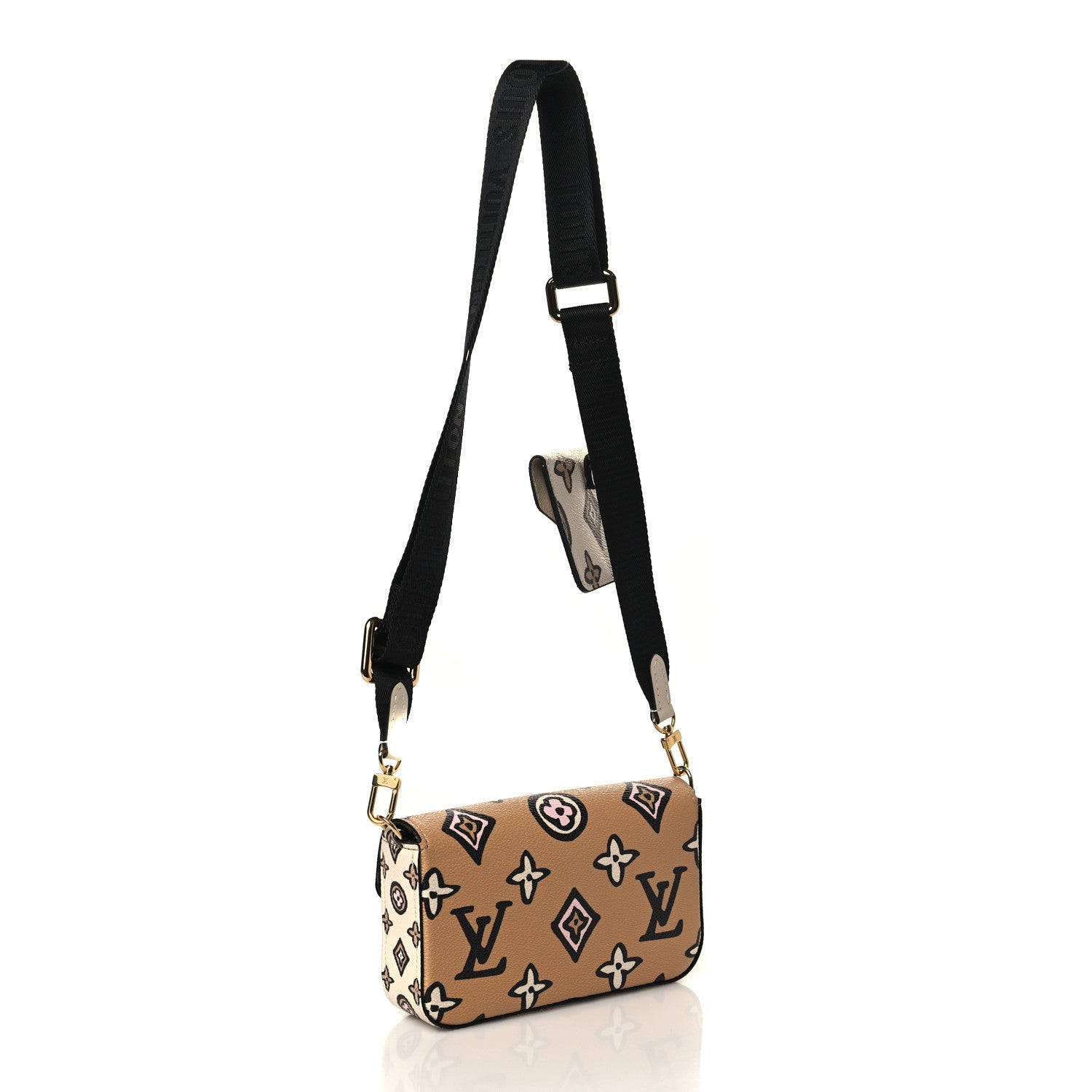 Louis Vuitton Monogram Wild At Heart Felicie Strap & Go Arizona Creme 3 of 8