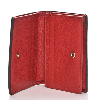 Gucci Pebbled Calfskin Animalier Card Case Red 5 of 7
