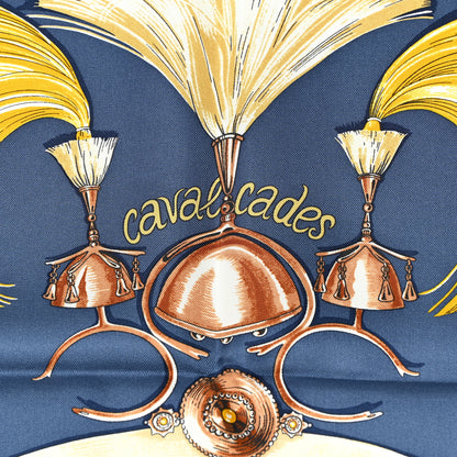 Hermes Silk Cavalcades Scarf 90 Ocre 3 of 5
