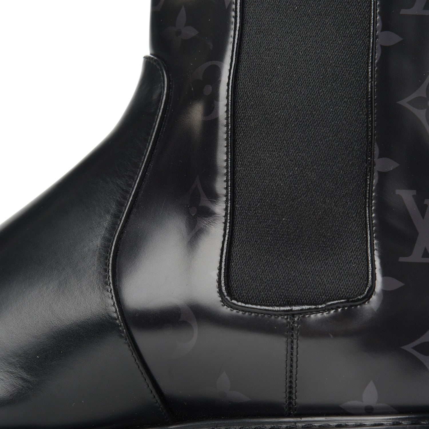 Louis Vuitton Calfskin Monogram Eclipse Chelsea Boots 9 Black 14 of 18