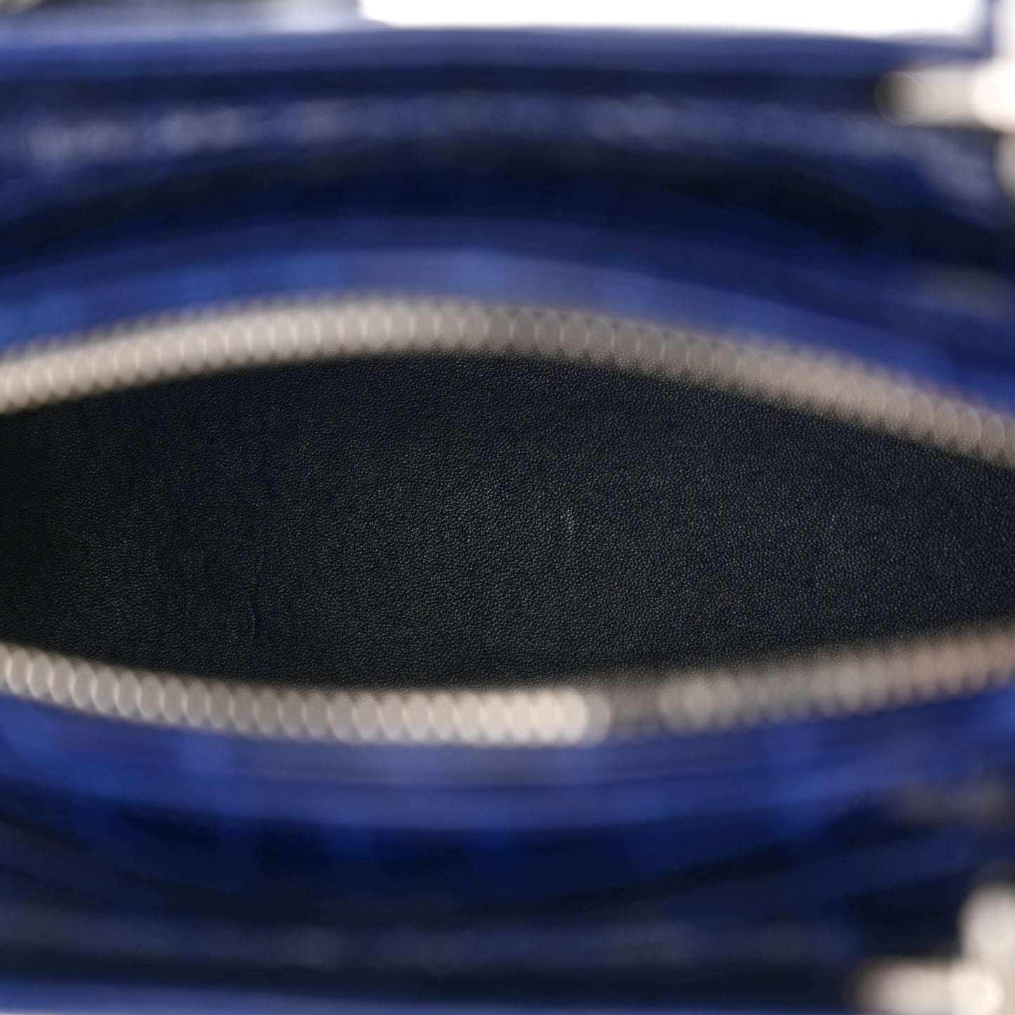 Alligator Medium Lady Dior Blue Roi