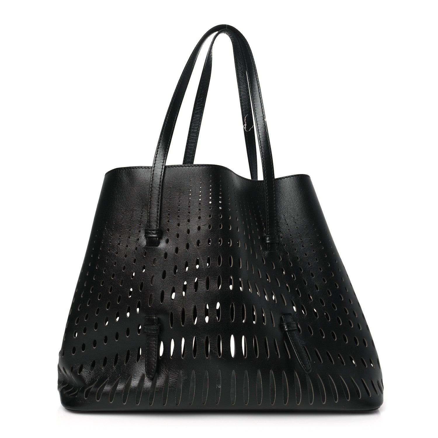 Alaia Calfskin Laser Cut Mina 32 Bag Black 1 of 9