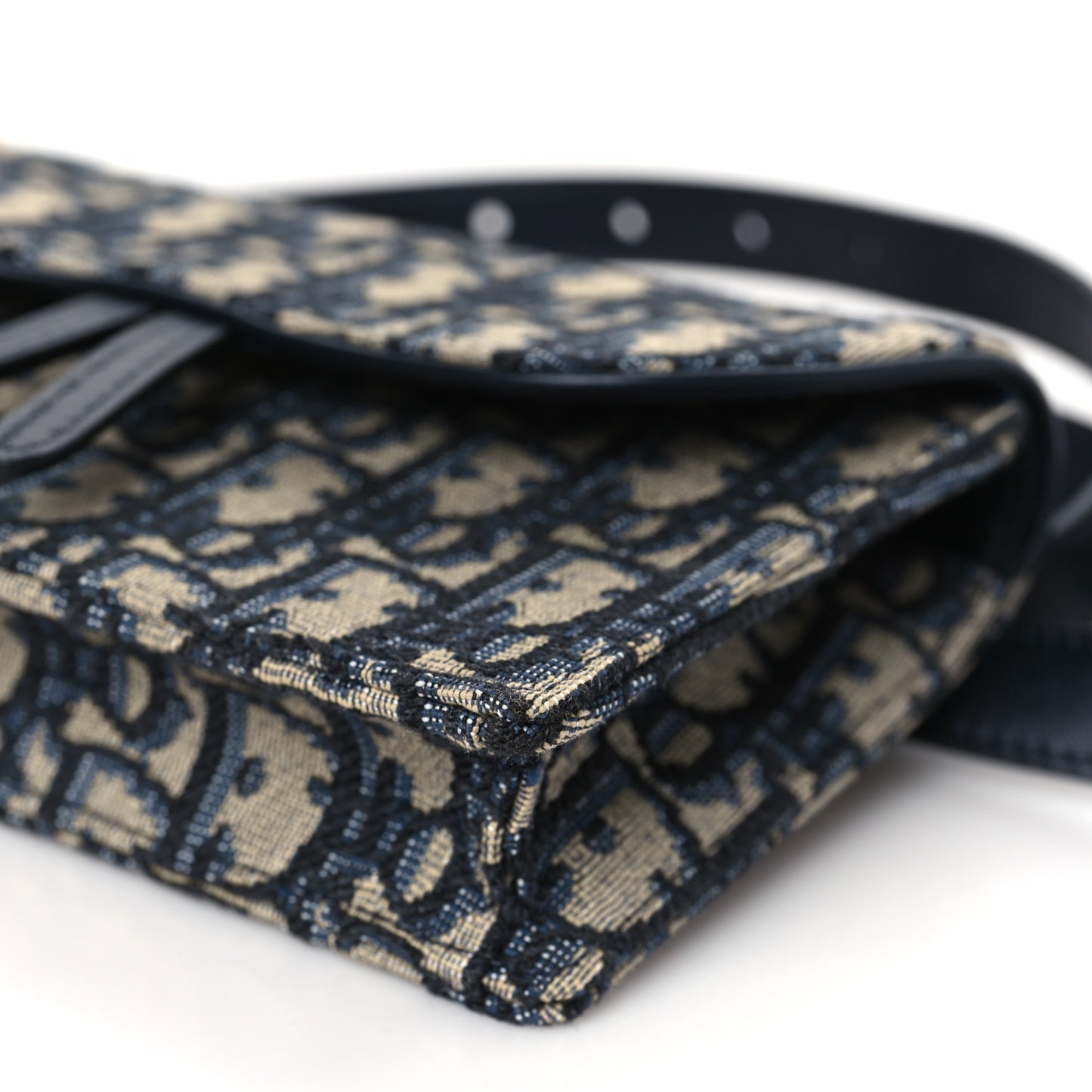 CHRISTIAN DIOR Oblique Saddle Belt Bag Blue