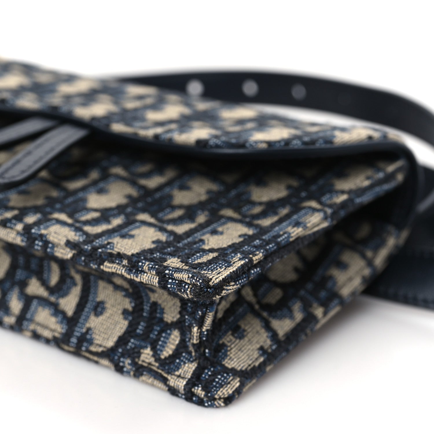 Christian Dior CHRISTIAN DIOR Oblique Saddle Belt Bag Blue 9 of 10