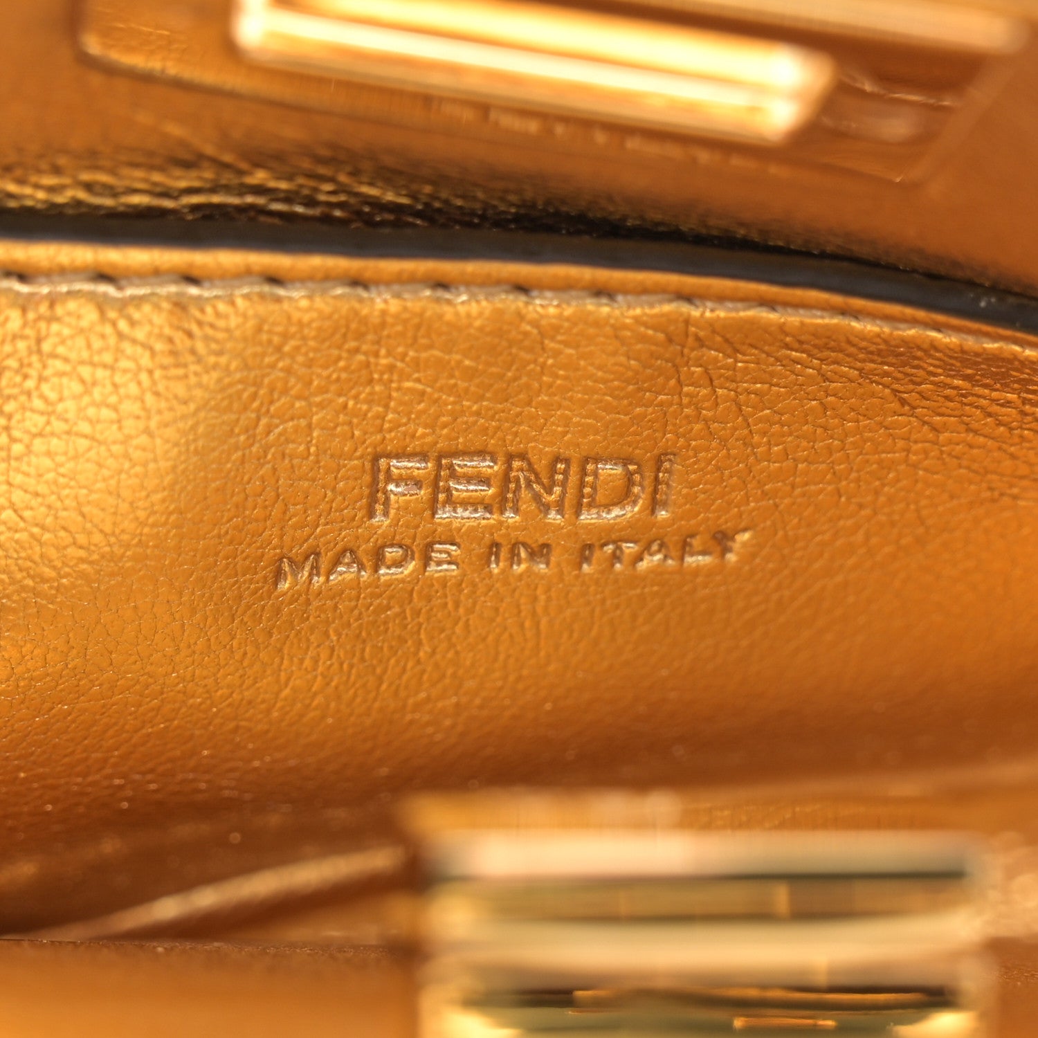 Fendi Nappa Rainbow Inlay Nano Peekaboo Maxi Handle Satchel Azzurro Baby Multicolor 6 of 10