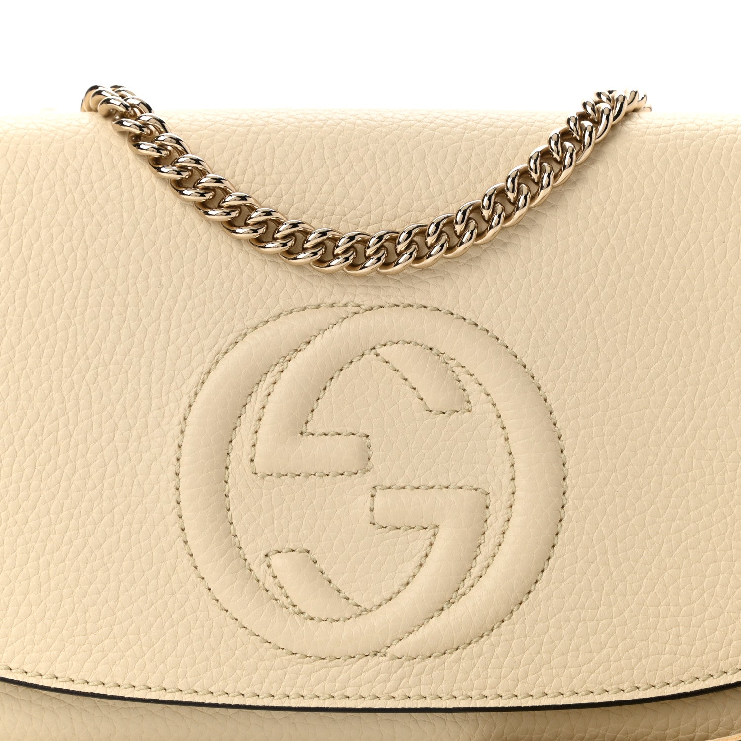 Gucci Cellarius Calfskin Medium Soho Flap Crossbody Ivoire 8 of 10