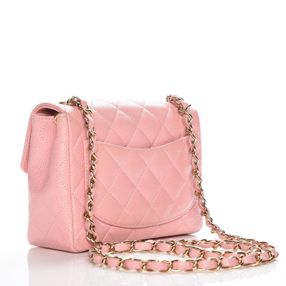Chanel Caviar Quilted Mini Square Flap Pink 3 of 12