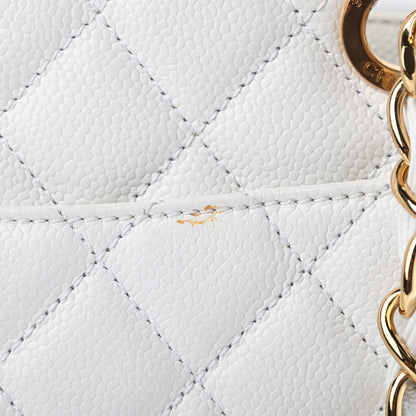 Chanel Caviar Quilted Grand Shopping Tote GST White 10 of 10